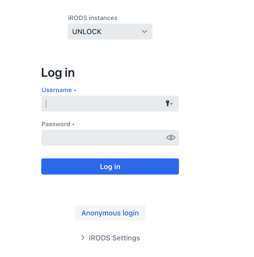 irods login