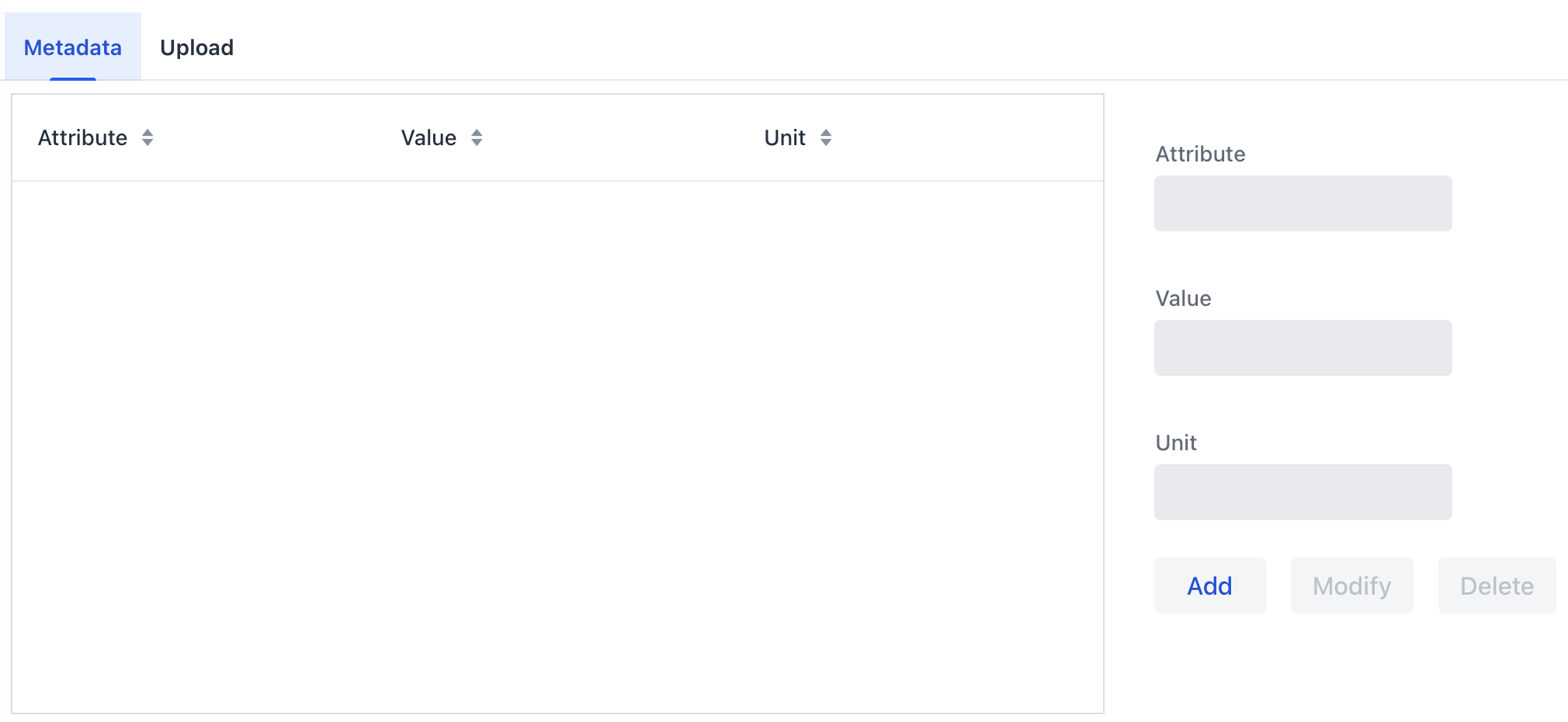 metadata interface